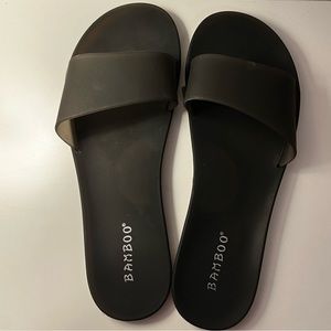 black bamboo sandals